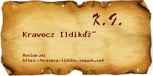 Kravecz Ildikó névjegykártya