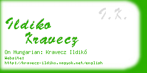 ildiko kravecz business card