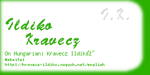 ildiko kravecz business card